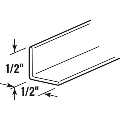 Image showing 1 th Prime-Line 1/2 x 1/2 in. Shower Door L Vertical Jamb Seal with Peel & Stick Tape, Clear, 78 in., Frameless Door Jamb, 1 pk.