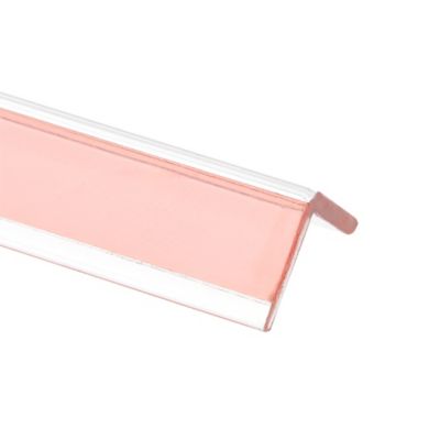 Image showing 2 th Prime-Line 1/2 x 1/2 in. Shower Door L Vertical Jamb Seal with Peel & Stick Tape, Clear, 78 in., Frameless Door Jamb, 1 pk.
