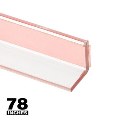 Image showing 4 th Prime-Line 1/2 x 1/2 in. Shower Door L Vertical Jamb Seal with Peel & Stick Tape, Clear, 78 in., Frameless Door Jamb, 1 pk.