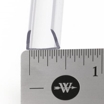 Image showing  3/8 in. Glass Shower Door H Bottom Seal or Vertical Side Seal, Clear, 78 in., Fits Frameless Door, 1 pk.