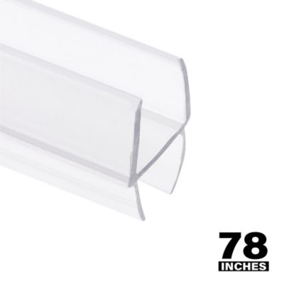 Image showing  3/8 in. Glass Shower Door H Bottom Seal or Vertical Side Seal, Clear, 78 in., Fits Frameless Door, 1 pk.