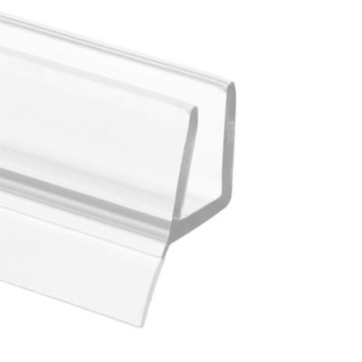 Prime-Line Frameless Shower Door Bottom Seal for 1/4 in. Thick Glass Doors, Single Flap, 36 in., Clear Vinyl, 1 pk.