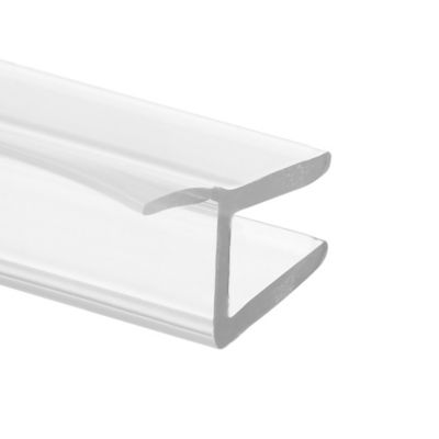 Image showing 2 th Prime-Line Frameless Shower Door Bottom Seal for 1/4 in. Thick Glass Doors, Single Flap, 36 in., Clear Vinyl, 1 pk.