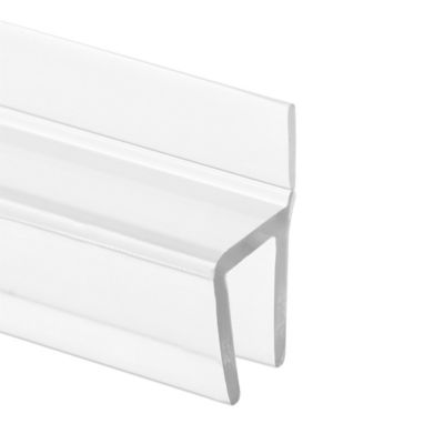 Image showing 3 th Prime-Line Frameless Shower Door Bottom Seal for 1/4 in. Thick Glass Doors, Single Flap, 36 in., Clear Vinyl, 1 pk.