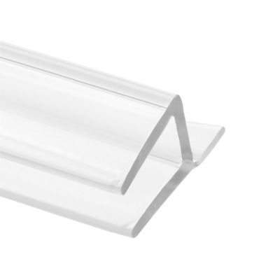 Image showing 4 th Prime-Line Frameless Shower Door Bottom Seal for 1/4 in. Thick Glass Doors, Single Flap, 36 in., Clear Vinyl, 1 pk.