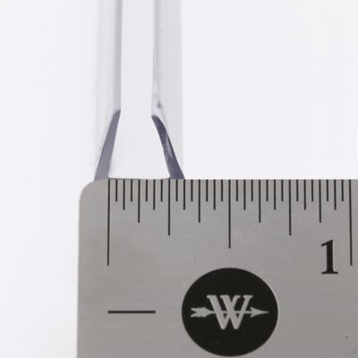 Image showing  Frameless Shower Door Bottom Seal for 1/2 in. Thick Glass Doors, Single Flap, 36 in., Clear Vinyl, 1 pk.