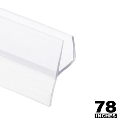 Image showing  Frameless Shower Door Bottom Seal for 1/2 in. Thick Glass Doors, Single Flap, 36 in., Clear Vinyl, 1 pk.