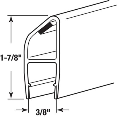 Image showing  3/8 in. Glass Shower Door 90 or 180 Degree Magnetic Vertical Side Set, Clear, 78 in., Fits Frameless Door, 2 pc.