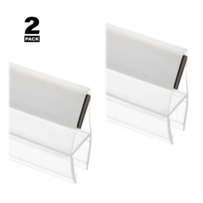 Image showing  3/8 in. Glass Shower Door 90 or 180 Degree Magnetic Vertical Side Set, Clear, 78 in., Fits Frameless Door, 2 pc.