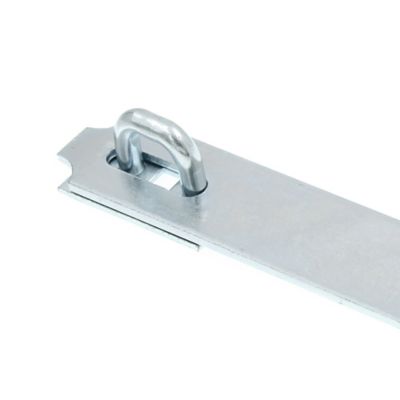 Image showing  Door and Gate Extra Heavy Duty Safety Hasp Hinge Latch with Fixed Staple 8 in. with Screws Zinc Plated, Single Pack