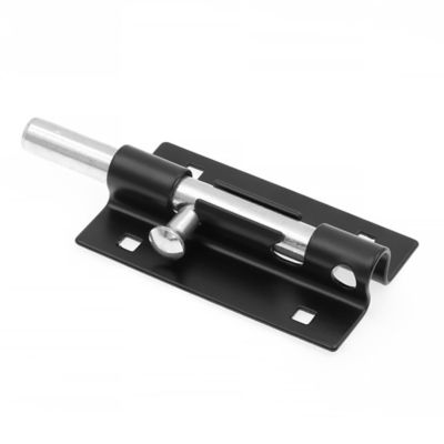 Image showing  Door and Gate, Extra Heavy Duty Slide Barrel Bolt Latch 5-1/2 in. with Screws, Matte Black, Single Pack