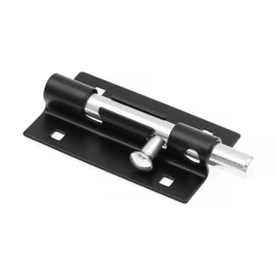 Image showing  Door and Gate, Extra Heavy Duty Slide Barrel Bolt Latch 5-1/2 in. with Screws, Matte Black, Single Pack