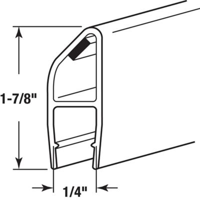 Image showing  1/4 in. Glass Shower Door 90 or 180 Degree Magnetic Vertical Side Set, Clear, 78 in., Fits Frameless Door, 2 pc.