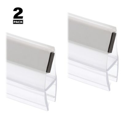 Image showing  1/4 in. Glass Shower Door 90 or 180 Degree Magnetic Vertical Side Set, Clear, 78 in., Fits Frameless Door, 2 pc.