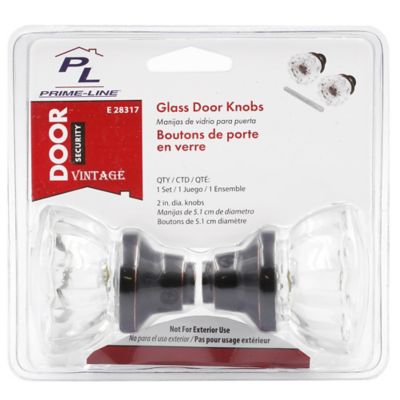 Image showing  Mortise Style Fluted Glass Door Knob, Features 2 in. Outside Diameter Knobs, Classic Bronze, 1 set