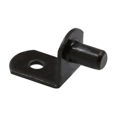 Prime-Line Shelf Support Peg, 1/4 in., L Bracket, Metal, Black, 8 pk.
