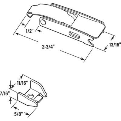 Image showing  Draw Hasp Hinge Latch 2-3/4 in. with Screws Zinc Plated, Single Pack
