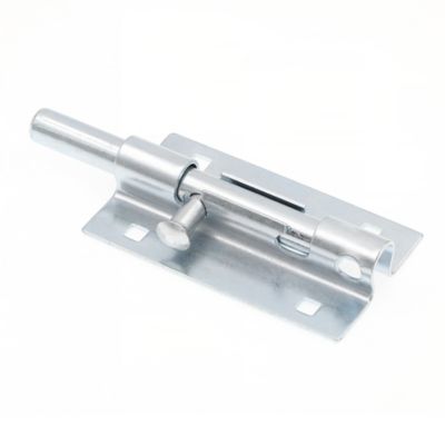 Image showing  Door & Gate, Extra Heavy Duty Slide Barrel Bolt Latch 5-1/2 in. with Screws, Zinc Plated, Rust Resistant, Single Pack