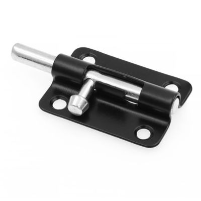 Image showing  Door and Gate, Slide Barrel Bolt Latch 3 in. with Screws, Matte Black, Single Pack