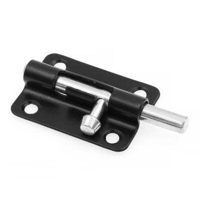Image showing  Door and Gate, Slide Barrel Bolt Latch 3 in. with Screws, Matte Black, Single Pack