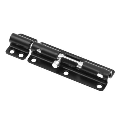 Prime-Line Door and Gate, Heavy Duty Slide Barrel Bolt Latch 5 in. with Screws, Matte Black, Single Pack