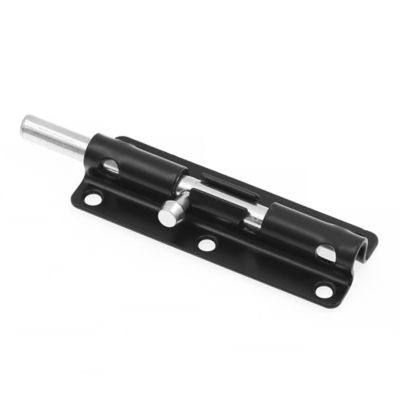 Image showing  Door and Gate, Heavy Duty Slide Barrel Bolt Latch 5 in. with Screws, Matte Black, Single Pack