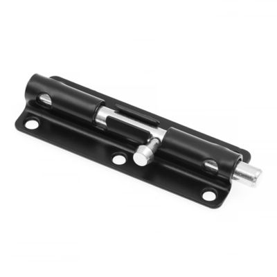 Image showing  Door and Gate, Heavy Duty Slide Barrel Bolt Latch 5 in. with Screws, Matte Black, Single Pack
