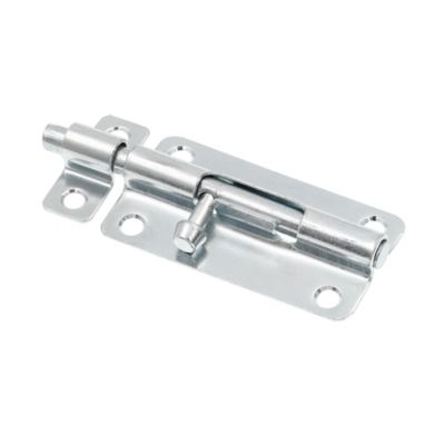 Prime-Line Door and Gate, Slide Barrel Bolt Latch 4 in. with Screws, Zinc Plated, Rust Resistant, Single Pack