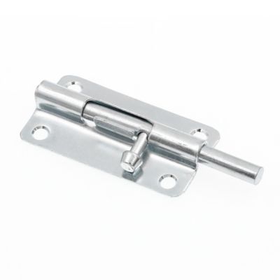 Image showing  Door and Gate, Slide Barrel Bolt Latch 4 in. with Screws, Zinc Plated, Rust Resistant, Single Pack