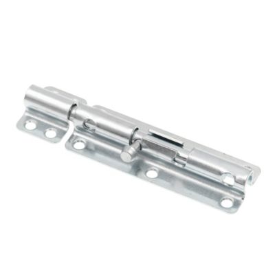 Prime-Line Door and Gate, Heavy Duty Slide Barrel Bolt Latch 5 in. with Screws, Zinc Plated, Rust Resistant, Single Pack