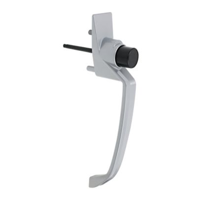 Prime-Line Storm & Screen Door Push Button Handle Set with Interior Latch 1-1/2 in. H.C., Strike & Screws, Silver, Single Pack