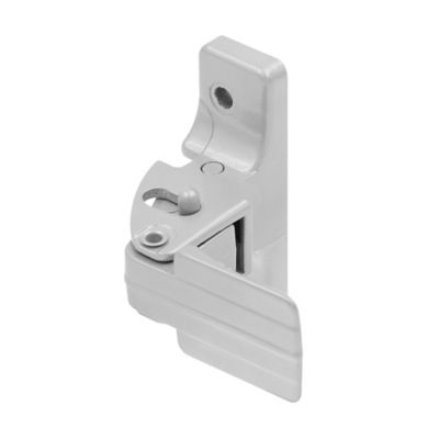 Image showing  Storm & Screen Door Push Button Handle Set with Interior Latch 1-1/2 in. H.C., Strike & Screws, Silver, Single Pack