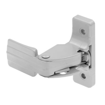 Image showing  Storm & Screen Door Push Button Handle Set with Interior Latch 1-1/2 in. H.C., Strike & Screws, Silver, Single Pack