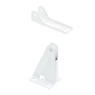 Image showing  Storm and Screen Door Closer Standard Duty Push-Hold Button with Jamb Bracket Set, White, 1 pk.
