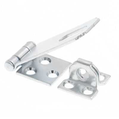 Prime-Line Door and Gate, Safety Hasp Hinge Latch with Fixed Staple 2-1/2 in. with Screws, Zinc Plated, Single Pack