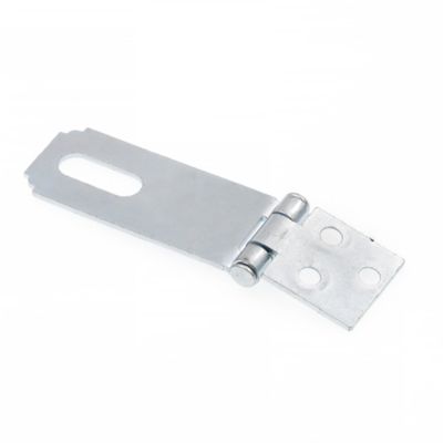 Image showing  Door and Gate, Safety Hasp Hinge Latch with Fixed Staple 2-1/2 in. with Screws, Zinc Plated, Single Pack