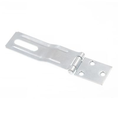 Image showing  Door and Gate Safety Hasp Hinge Latch with Swivel Staple 4-3/8 in. with Screws Zinc Plated, Single Pack