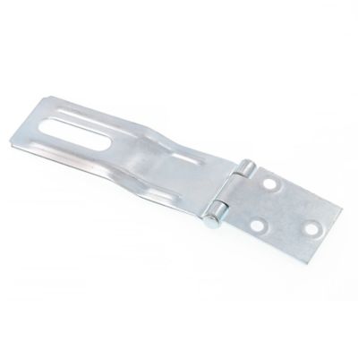 Image showing  Door and Gate Safety Hasp Hinge Latch with Swivel Staple 4-3/8 in. with Screws Zinc Plated, Single Pack
