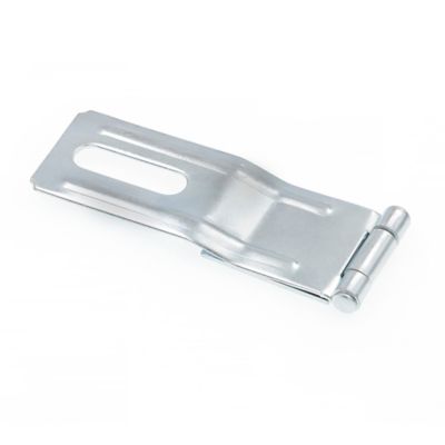 Image showing  Door and Gate Safety Hasp Hinge Latch with Swivel Staple 4-3/8 in. with Screws Zinc Plated, Single Pack