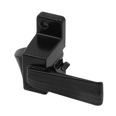 Image showing  Storm and Screen Door Pull Lever Handle Set with Interior Latch, Strike and Screws, Black, 1 pk.