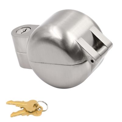Image showing  Knob, Lock-out Keyed Device, Diecast Metal, Satin Nickel Finish, Single Pack