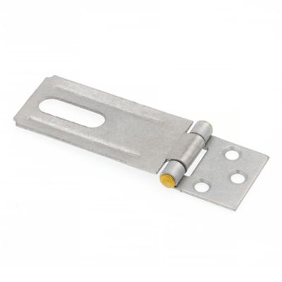 Image showing  Door & Gate, Safety Hasp Hinge Latch with Fixed Staple 3-1/4 in. with Screws, Galv. with Solid Brass Pin, Single Pack