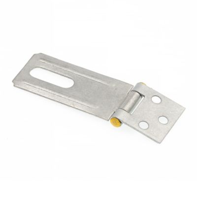 Image showing  Door & Gate, Safety Hasp Hinge Latch with Fixed Staple 3-1/4 in. with Screws, Galv. with Solid Brass Pin, Single Pack