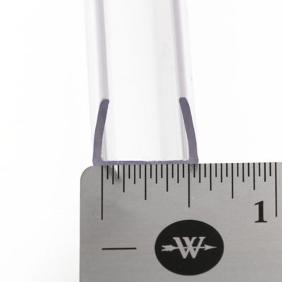 Image showing  1/2 in. Glass Shower Door H Bottom Seal or Vertical Side Seal, Clear, 78 in., Fits Frameless Door, 1 pk.