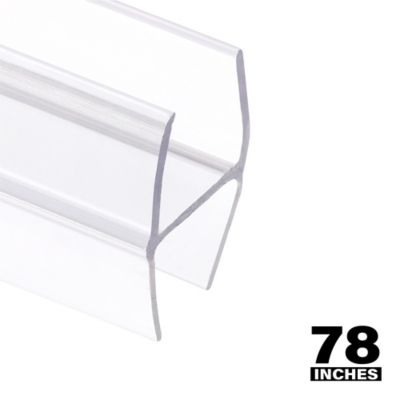 Image showing  1/2 in. Glass Shower Door H Bottom Seal or Vertical Side Seal, Clear, 78 in., Fits Frameless Door, 1 pk.