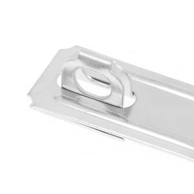 Image showing  Door and Gate Double Safety Hasp Hinge Latch with Fixed Staple 4-3/8 in. with Screws Zinc Plated, Single Pack