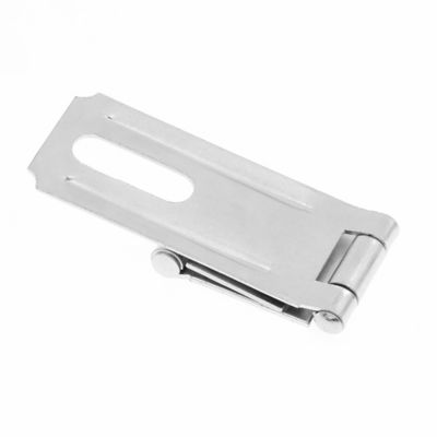 Image showing 5 th Prime-Line Door and Gate Double Safety Hasp Hinge Latch with Fixed Staple 4-3/8 in. with Screws Zinc Plated, Single Pack