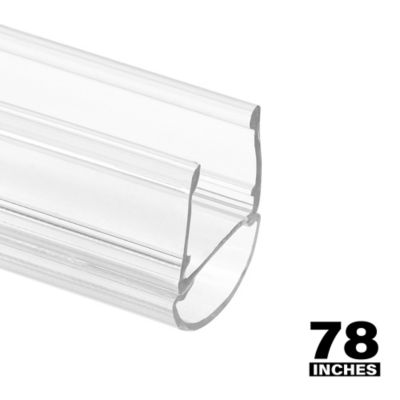 Image showing  3/8 in. Glass Shower Door Bulb Vertical Side Seal, Clear, 78 in., Fits Frameless Door, 1 pk.