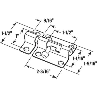 Image showing  Door and Gate, Slide Barrel Bolt Latch 3 in. with Screws, Stainless Steel, Single Pack