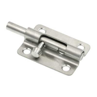 Image showing  Door and Gate, Slide Barrel Bolt Latch 3 in. with Screws, Stainless Steel, Single Pack